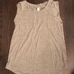 Round neck Heather grey tank